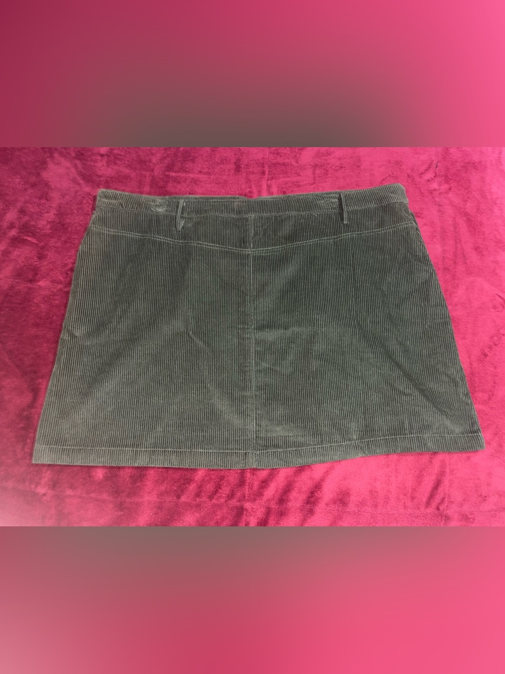 Live 4 Truth Corduroy Mini Skirt in Hunter Green - Picture 3 of 4